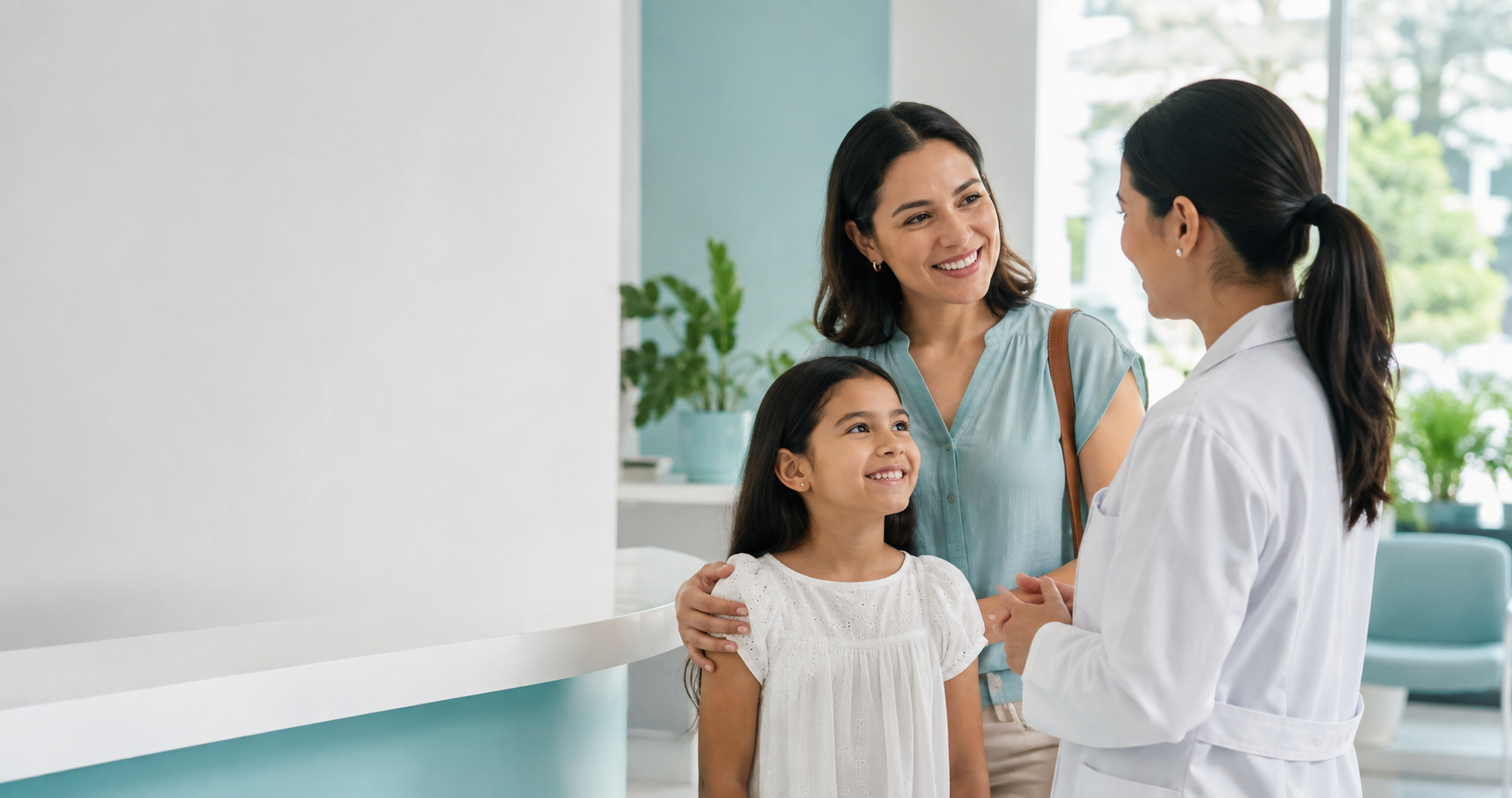 Escena generada de atención dental familiar